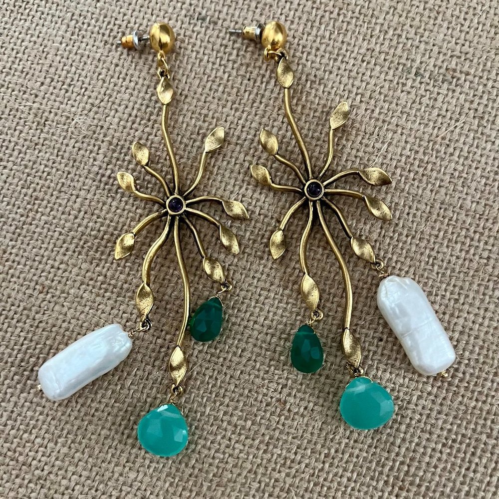 ✨ Sequin x Ramy Brook Cheyenne Designer Pierced Statement Runway Earrings